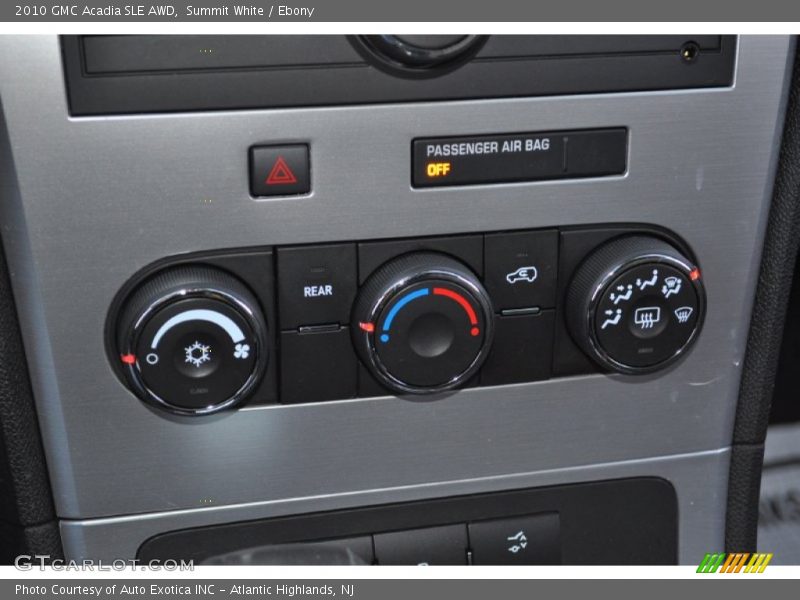 Summit White / Ebony 2010 GMC Acadia SLE AWD