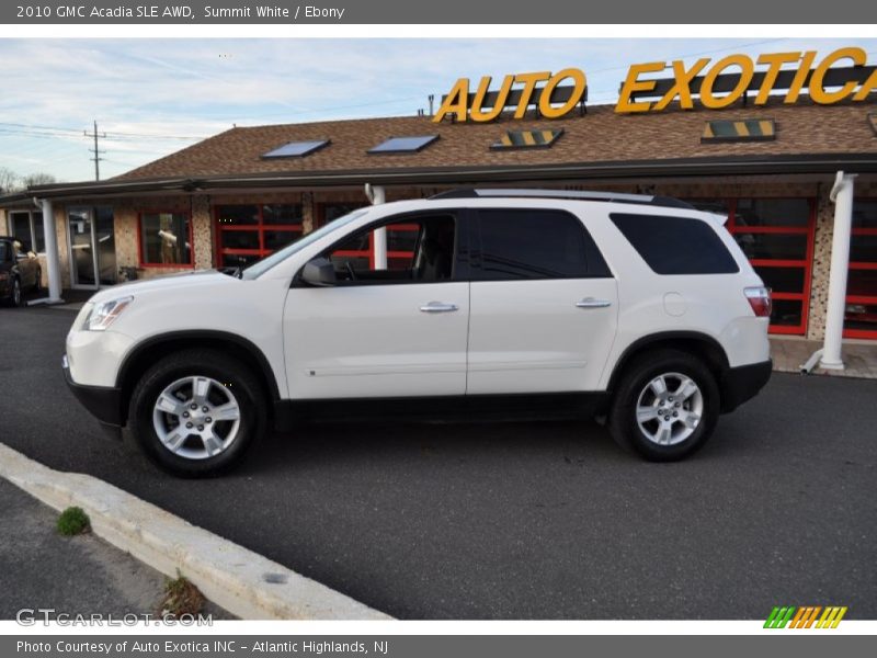 Summit White / Ebony 2010 GMC Acadia SLE AWD