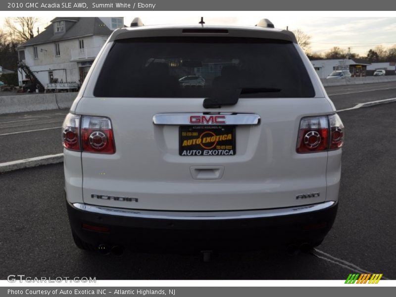 Summit White / Ebony 2010 GMC Acadia SLE AWD