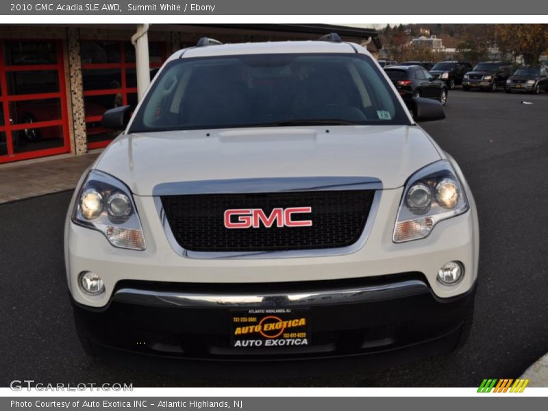 Summit White / Ebony 2010 GMC Acadia SLE AWD