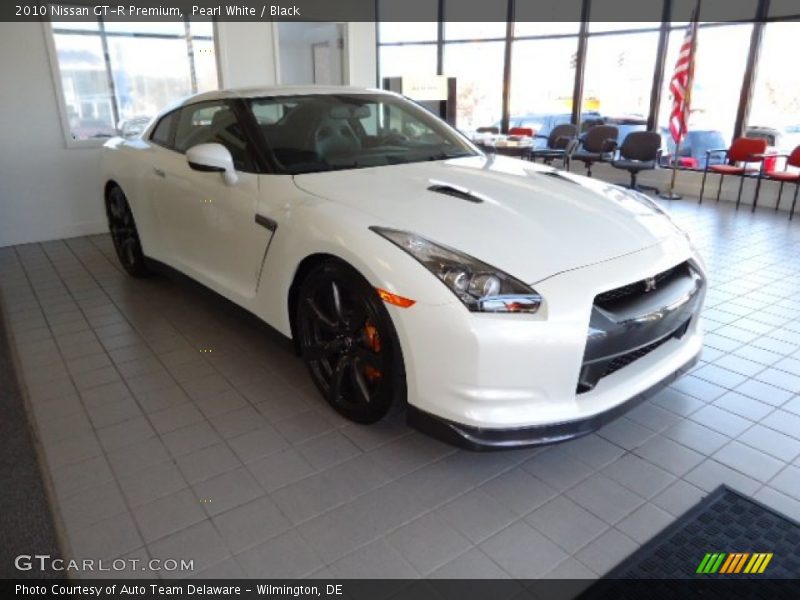 Pearl White / Black 2010 Nissan GT-R Premium