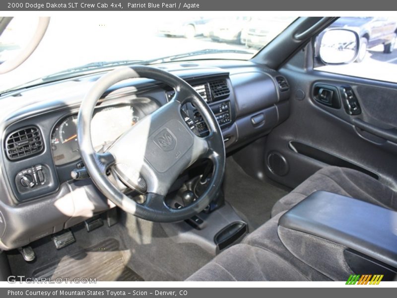 Patriot Blue Pearl / Agate 2000 Dodge Dakota SLT Crew Cab 4x4