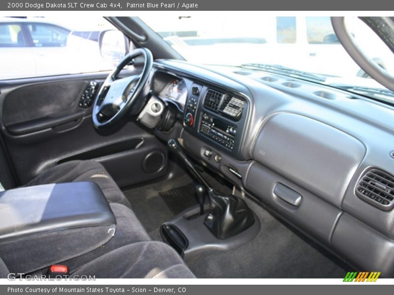 Patriot Blue Pearl / Agate 2000 Dodge Dakota SLT Crew Cab 4x4