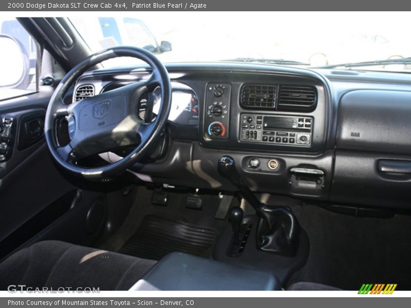 Patriot Blue Pearl / Agate 2000 Dodge Dakota SLT Crew Cab 4x4