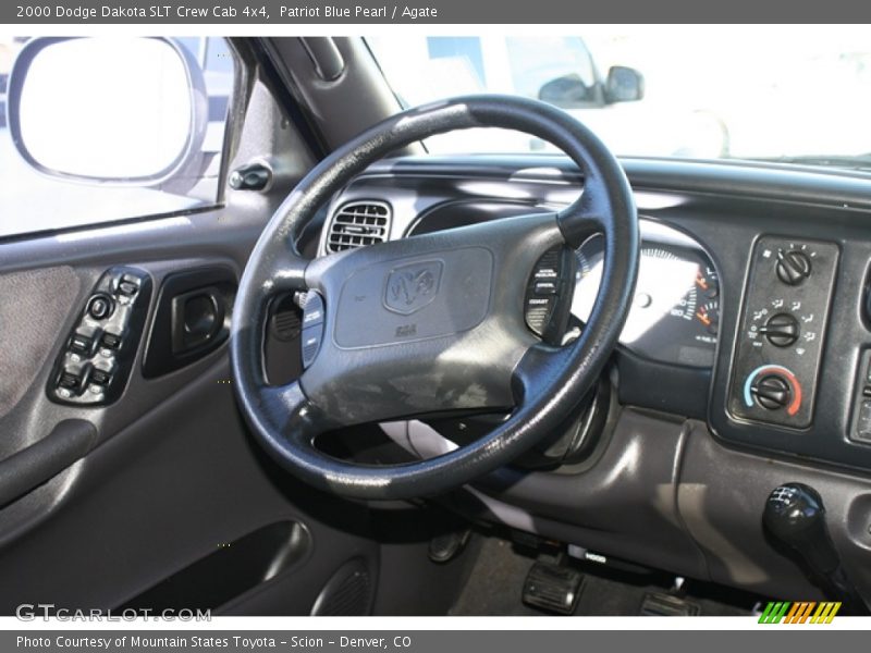 Patriot Blue Pearl / Agate 2000 Dodge Dakota SLT Crew Cab 4x4