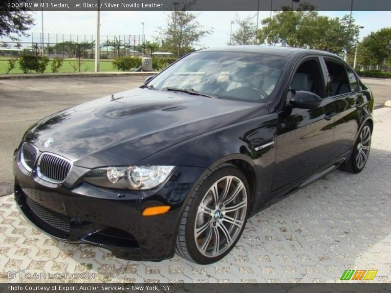 Jet Black / Silver Novillo Leather 2008 BMW M3 Sedan