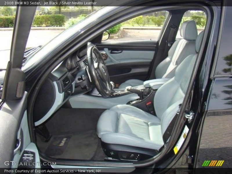 Jet Black / Silver Novillo Leather 2008 BMW M3 Sedan