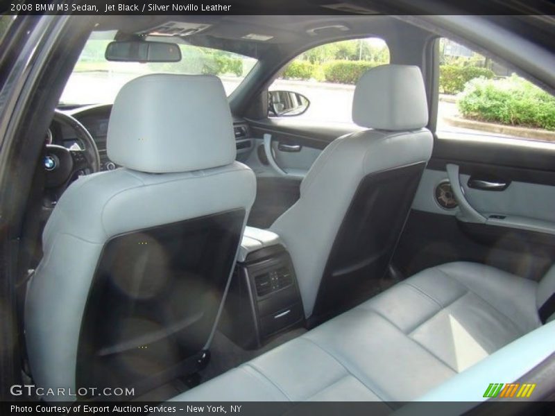 Jet Black / Silver Novillo Leather 2008 BMW M3 Sedan