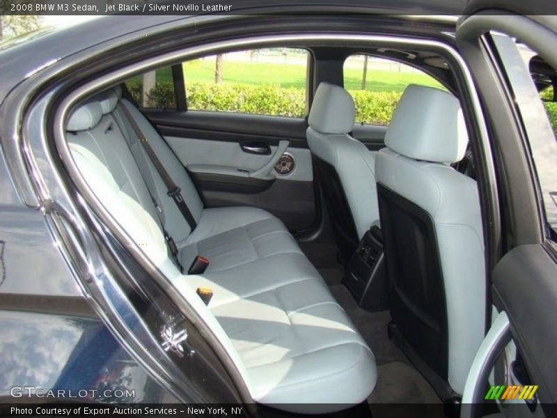 Jet Black / Silver Novillo Leather 2008 BMW M3 Sedan