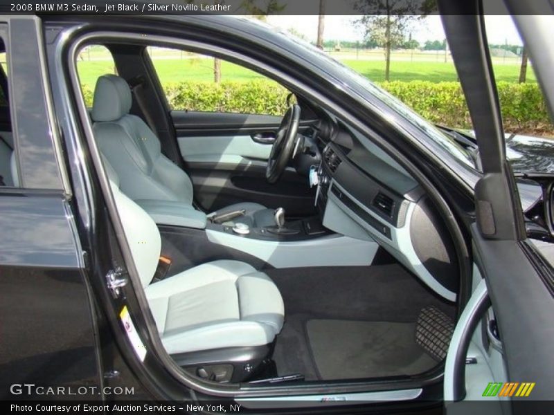 Jet Black / Silver Novillo Leather 2008 BMW M3 Sedan
