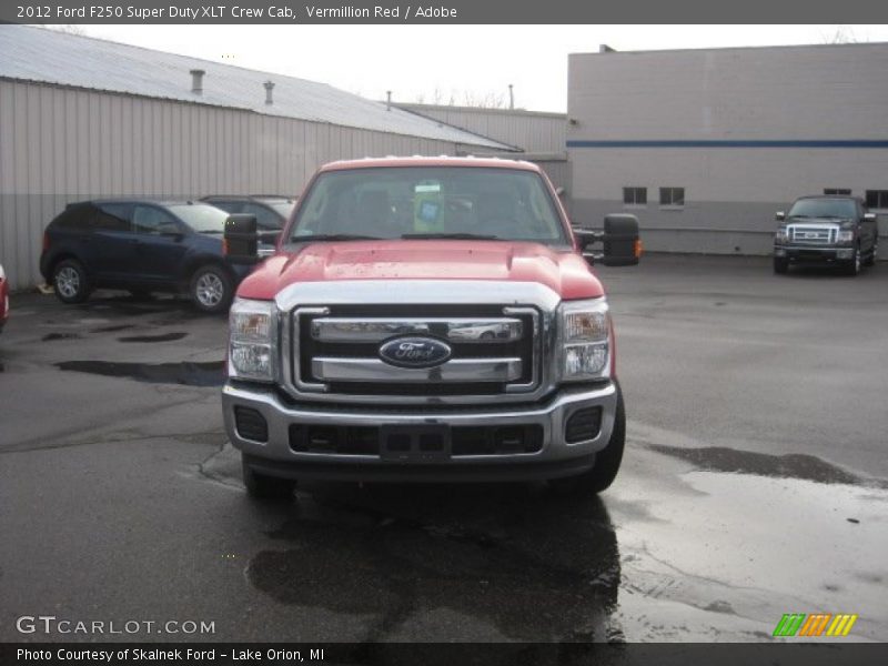 Vermillion Red / Adobe 2012 Ford F250 Super Duty XLT Crew Cab
