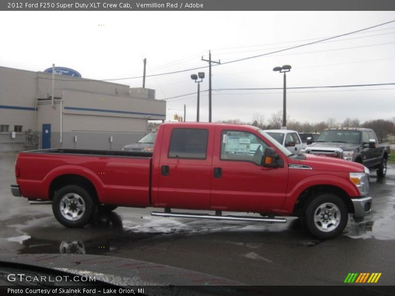 Vermillion Red / Adobe 2012 Ford F250 Super Duty XLT Crew Cab