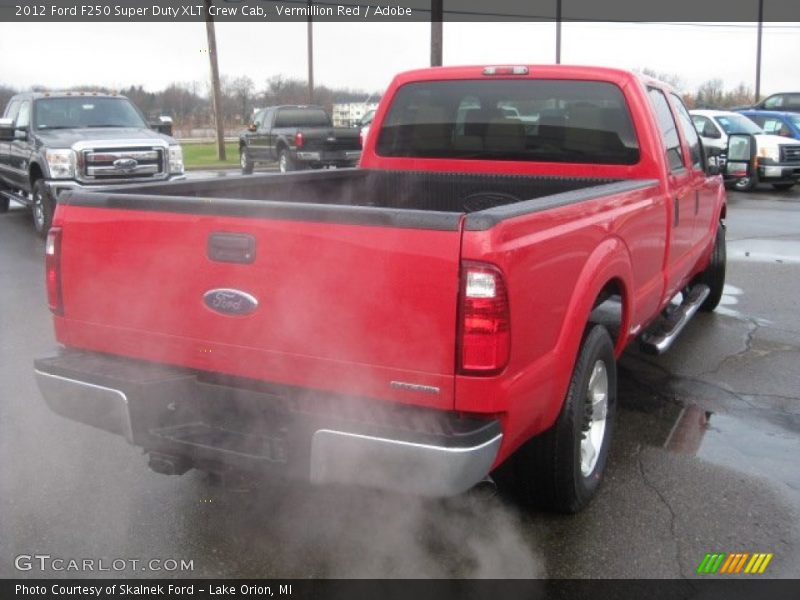 Vermillion Red / Adobe 2012 Ford F250 Super Duty XLT Crew Cab