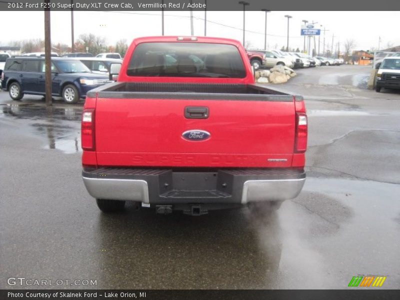 Vermillion Red / Adobe 2012 Ford F250 Super Duty XLT Crew Cab