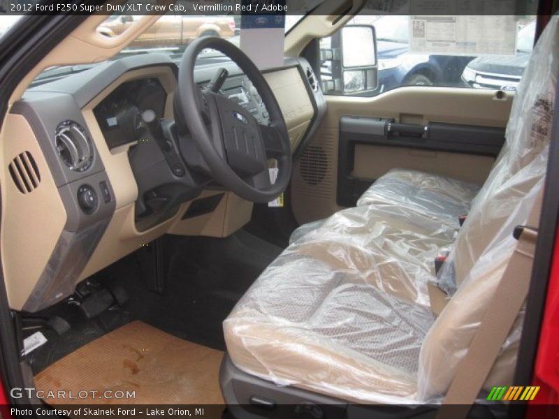 Vermillion Red / Adobe 2012 Ford F250 Super Duty XLT Crew Cab