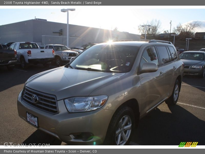 Sandy Beach Metallic / Sand Beige 2008 Toyota Highlander 4WD