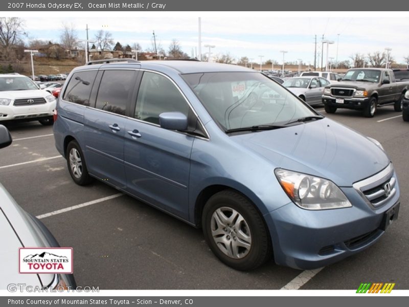 Ocean Mist Metallic / Gray 2007 Honda Odyssey EX