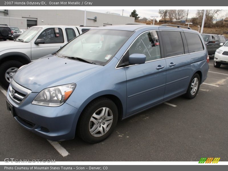 Ocean Mist Metallic / Gray 2007 Honda Odyssey EX