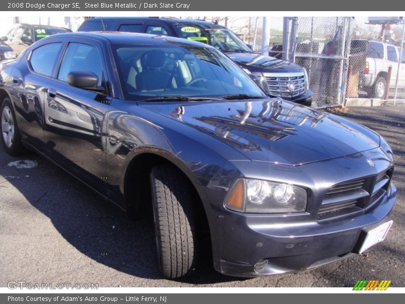 Steel Blue Metallic / Dark Slate Gray 2008 Dodge Charger SE