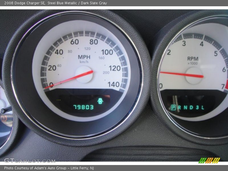 Steel Blue Metallic / Dark Slate Gray 2008 Dodge Charger SE