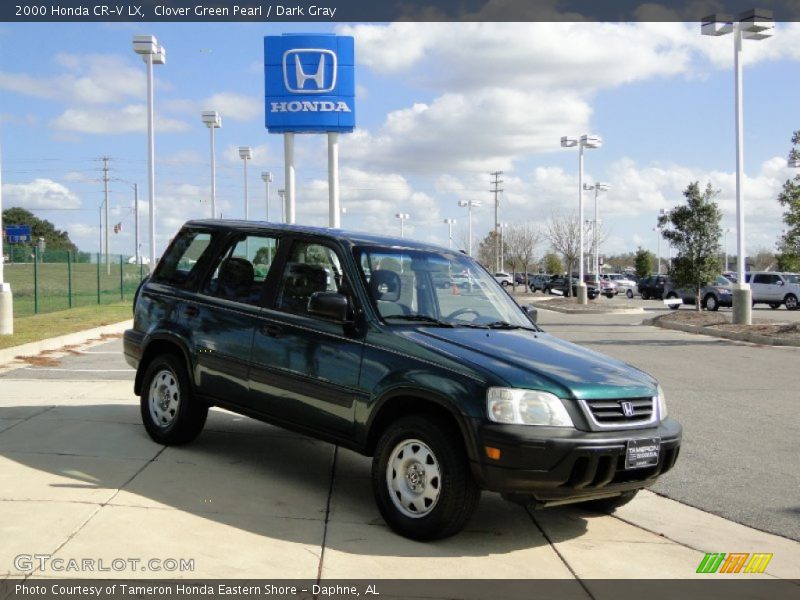 Clover Green Pearl / Dark Gray 2000 Honda CR-V LX