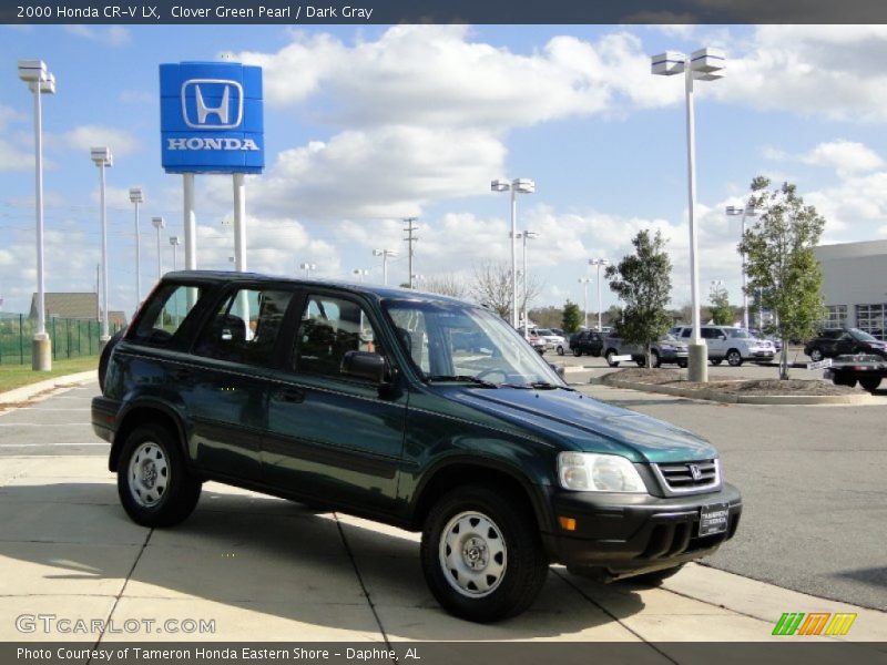 Clover Green Pearl / Dark Gray 2000 Honda CR-V LX