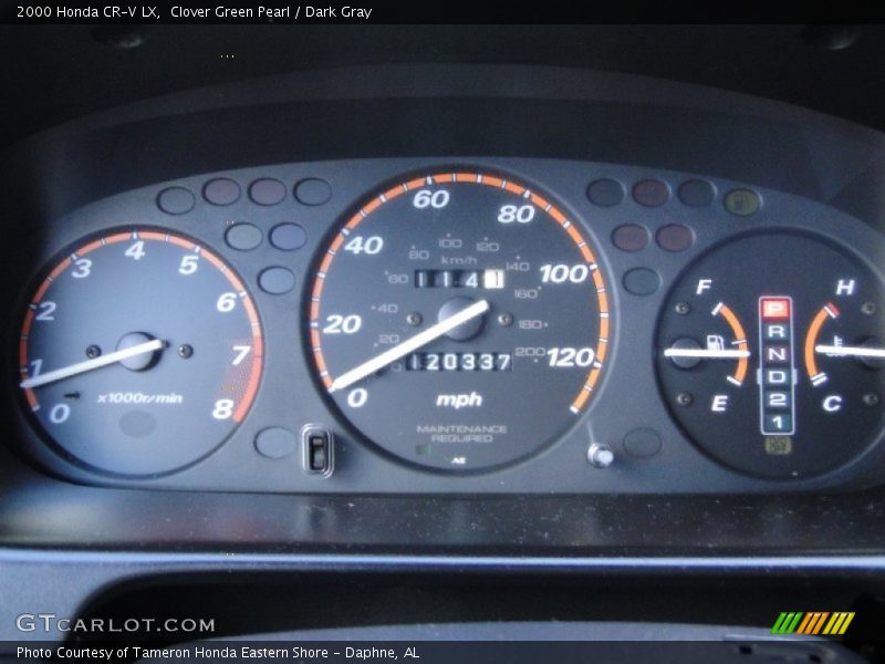 Clover Green Pearl / Dark Gray 2000 Honda CR-V LX