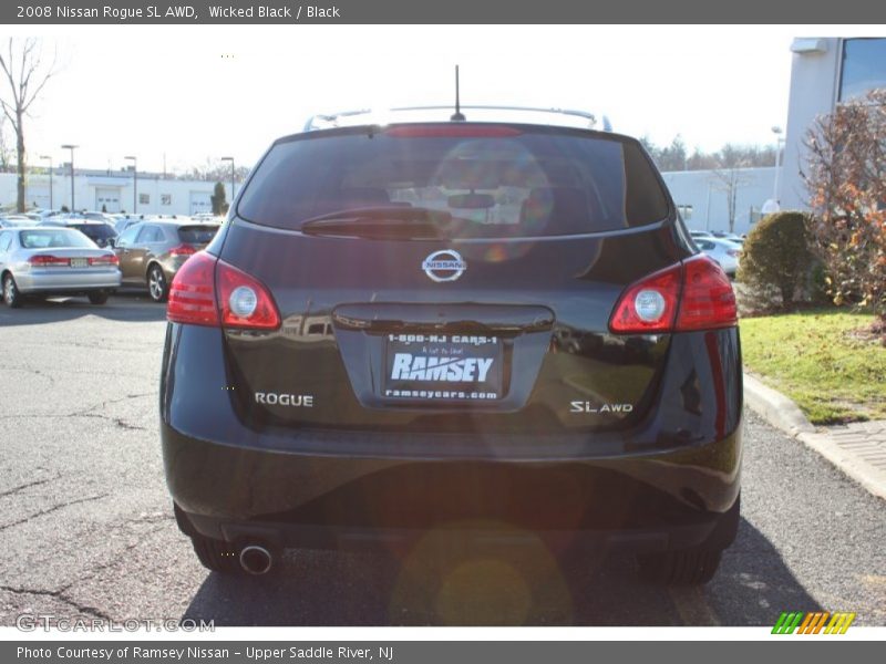 Wicked Black / Black 2008 Nissan Rogue SL AWD