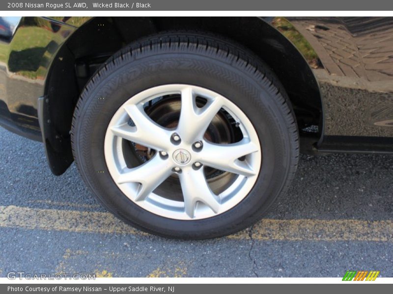Wicked Black / Black 2008 Nissan Rogue SL AWD