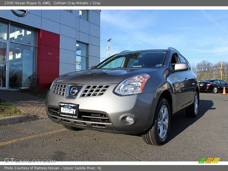 Gotham Gray Metallic / Gray 2008 Nissan Rogue SL AWD