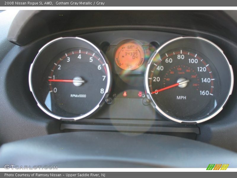 Gotham Gray Metallic / Gray 2008 Nissan Rogue SL AWD