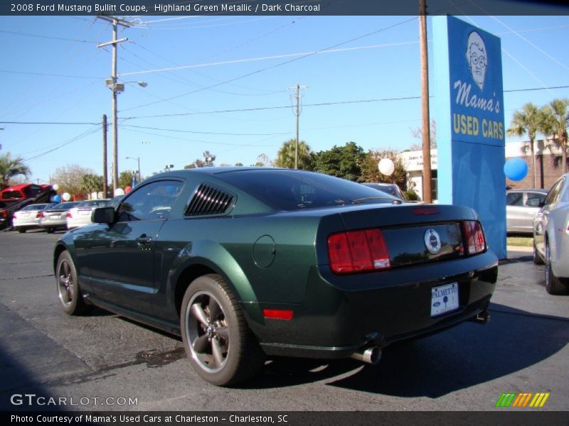 Highland Green Metallic / Dark Charcoal 2008 Ford Mustang Bullitt Coupe