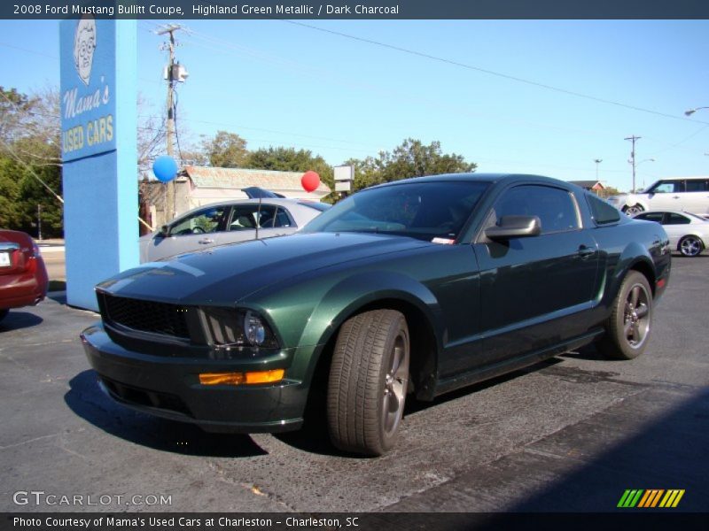 Highland Green Metallic / Dark Charcoal 2008 Ford Mustang Bullitt Coupe