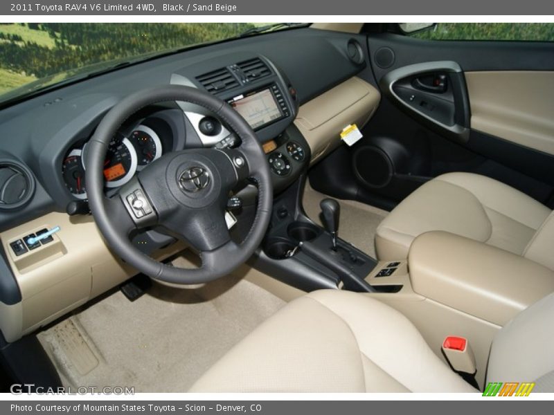 Black / Sand Beige 2011 Toyota RAV4 V6 Limited 4WD