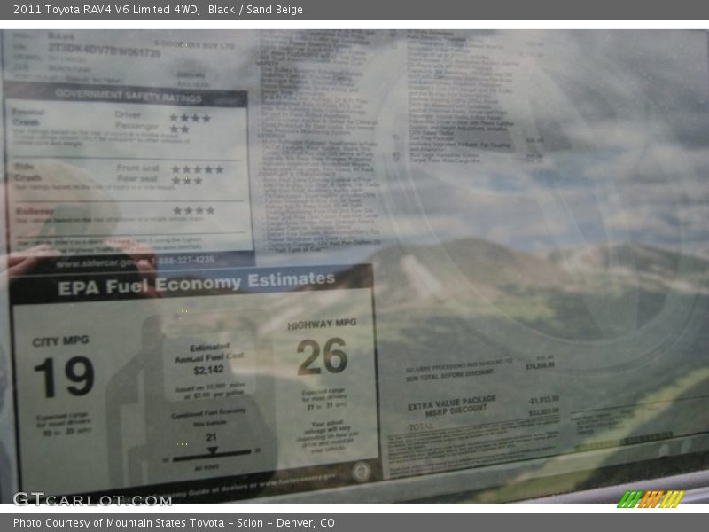 Black / Sand Beige 2011 Toyota RAV4 V6 Limited 4WD