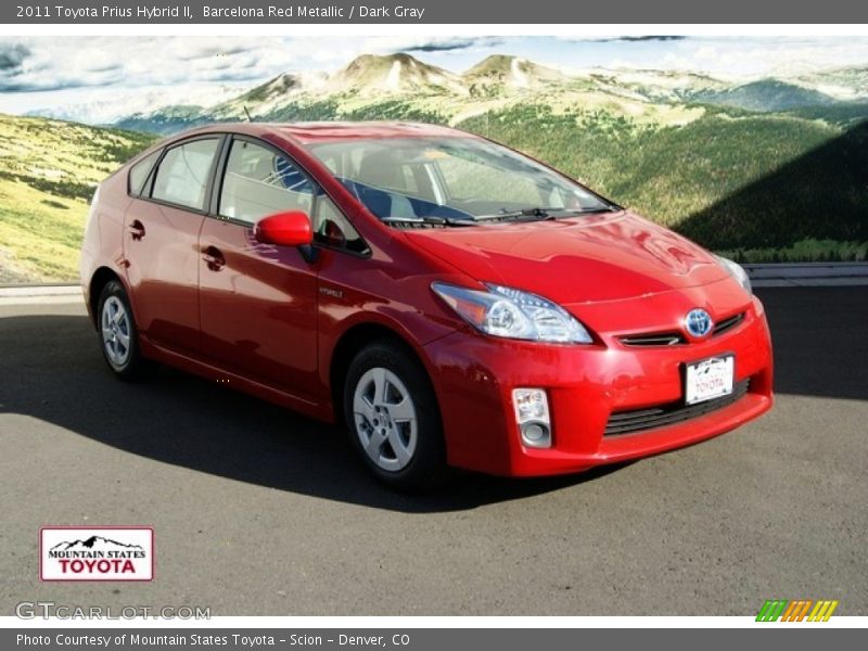 Barcelona Red Metallic / Dark Gray 2011 Toyota Prius Hybrid II