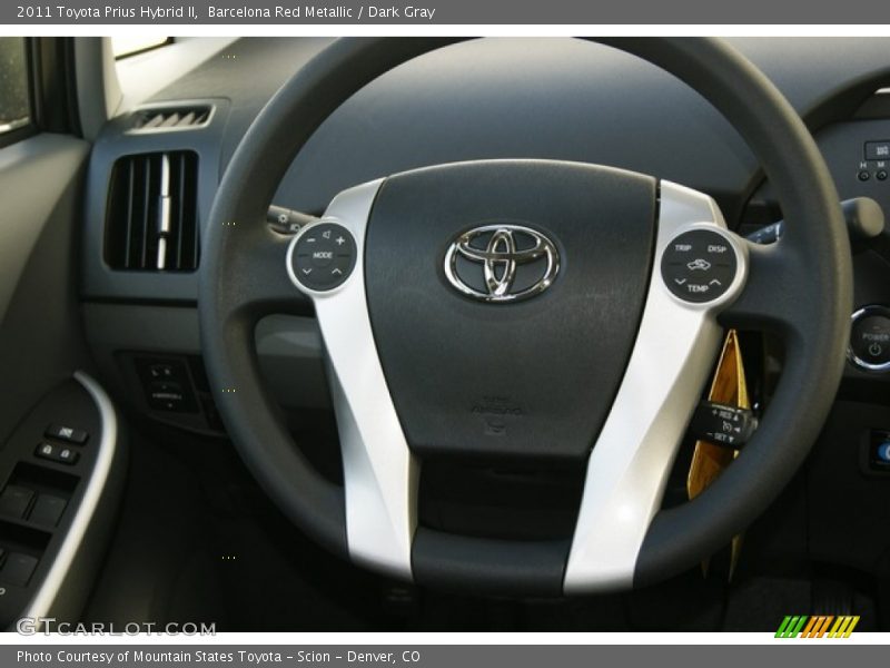 Barcelona Red Metallic / Dark Gray 2011 Toyota Prius Hybrid II