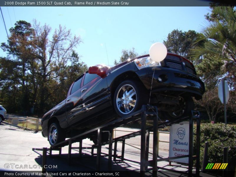 Flame Red / Medium Slate Gray 2008 Dodge Ram 1500 SLT Quad Cab