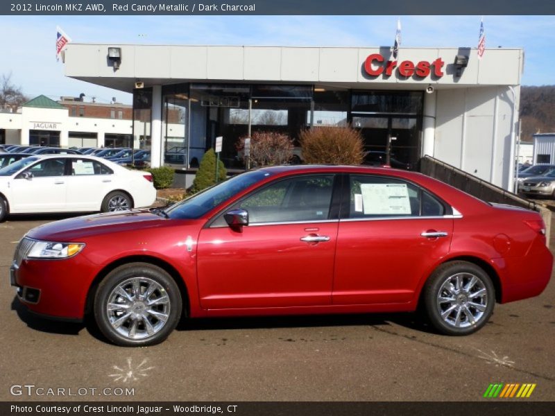 Red Candy Metallic / Dark Charcoal 2012 Lincoln MKZ AWD