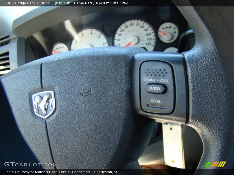 Flame Red / Medium Slate Gray 2008 Dodge Ram 1500 SLT Quad Cab