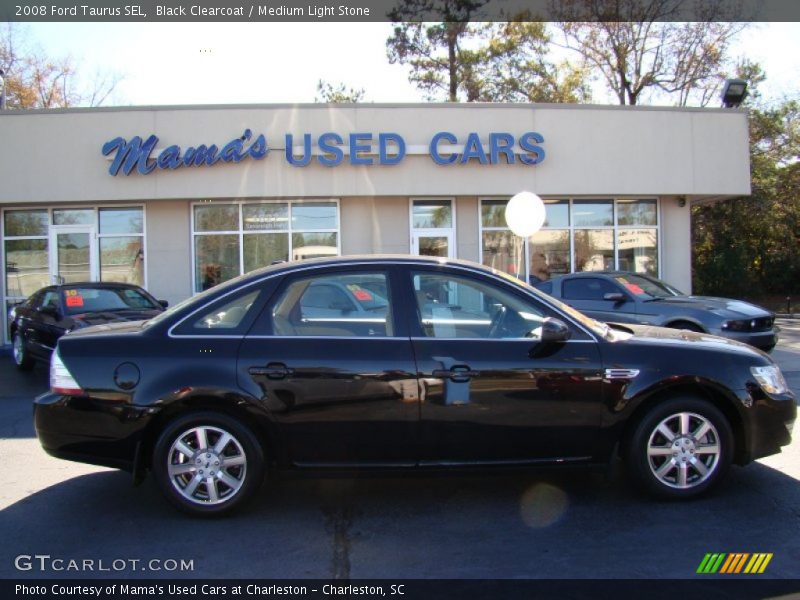 Black Clearcoat / Medium Light Stone 2008 Ford Taurus SEL