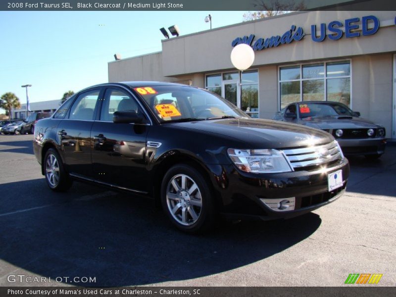 Black Clearcoat / Medium Light Stone 2008 Ford Taurus SEL