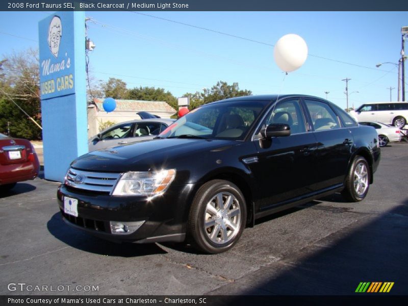 Black Clearcoat / Medium Light Stone 2008 Ford Taurus SEL