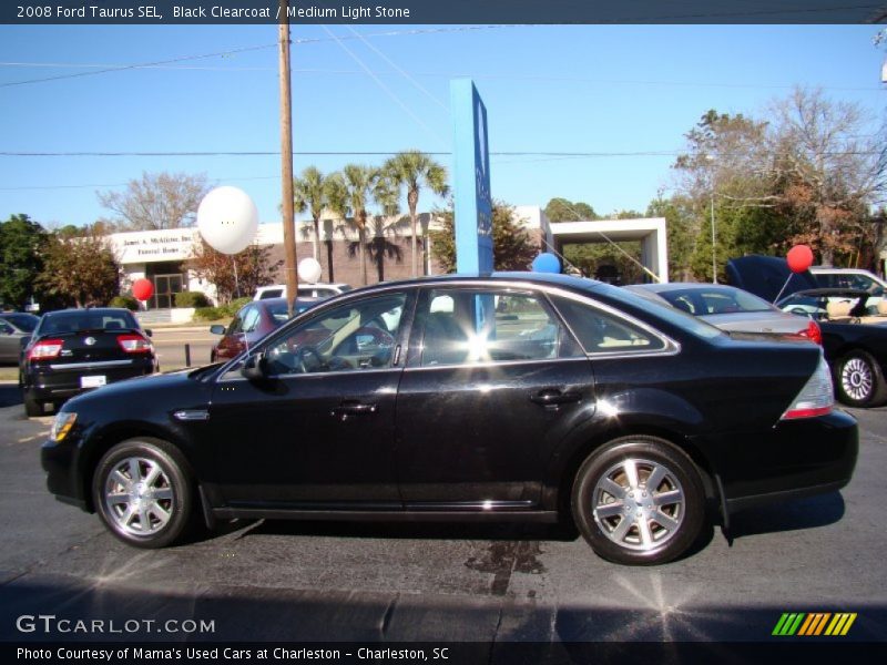 Black Clearcoat / Medium Light Stone 2008 Ford Taurus SEL