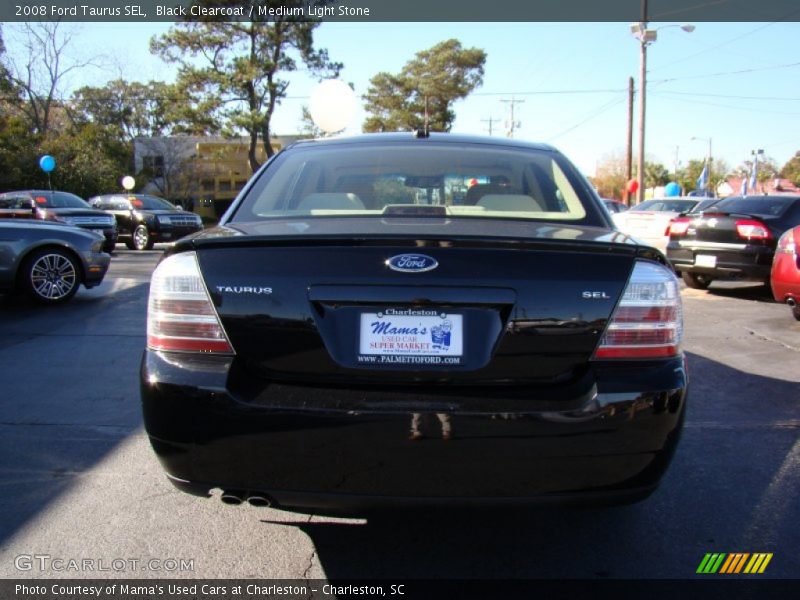 Black Clearcoat / Medium Light Stone 2008 Ford Taurus SEL