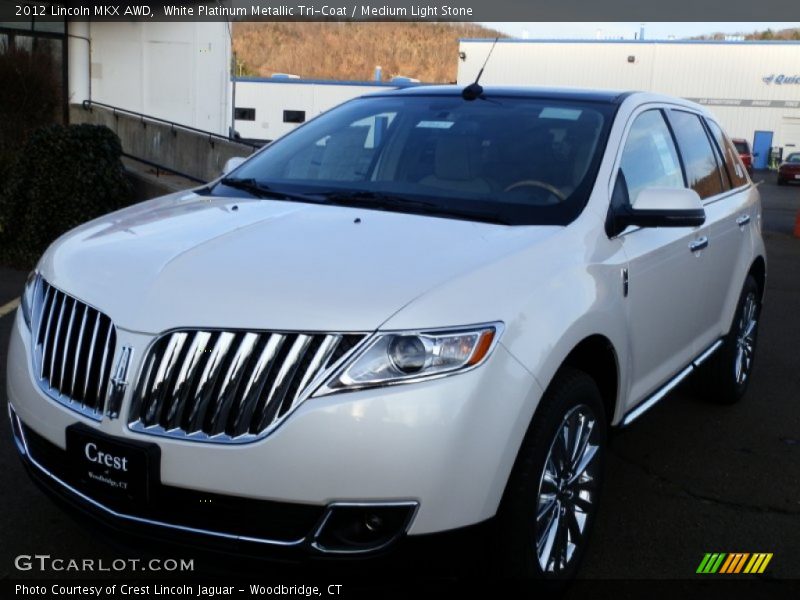 White Platinum Metallic Tri-Coat / Medium Light Stone 2012 Lincoln MKX AWD