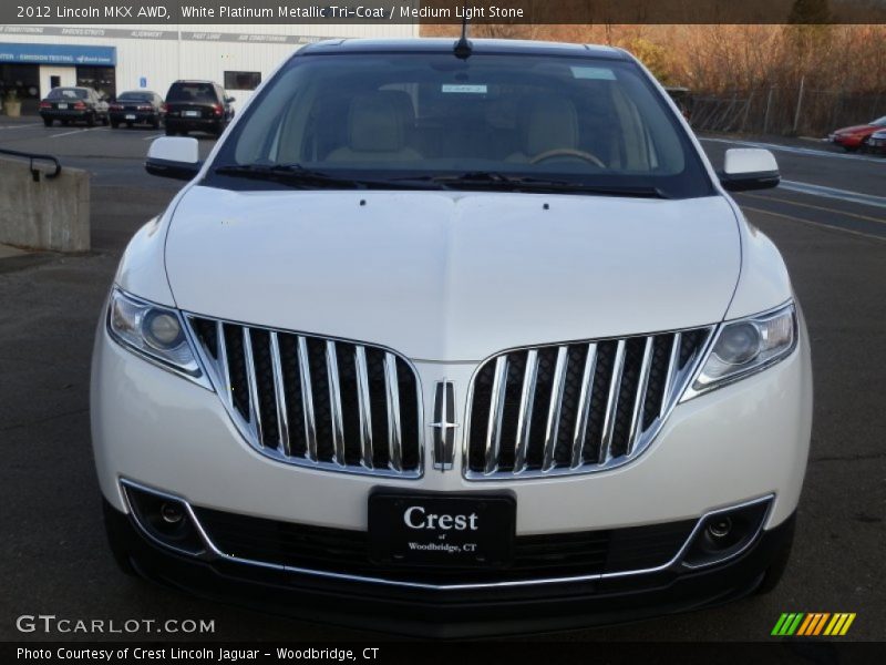 White Platinum Metallic Tri-Coat / Medium Light Stone 2012 Lincoln MKX AWD