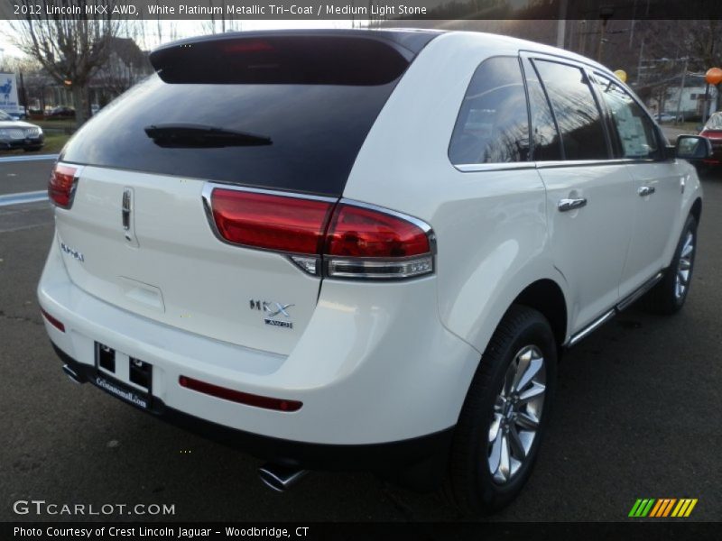 White Platinum Metallic Tri-Coat / Medium Light Stone 2012 Lincoln MKX AWD