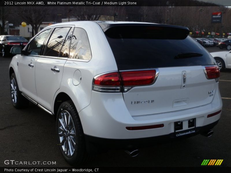 White Platinum Metallic Tri-Coat / Medium Light Stone 2012 Lincoln MKX AWD