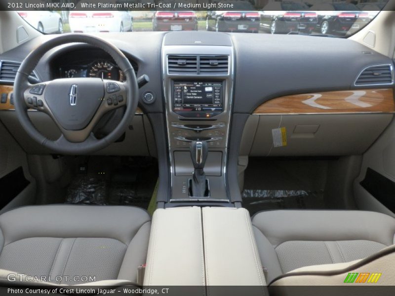 White Platinum Metallic Tri-Coat / Medium Light Stone 2012 Lincoln MKX AWD